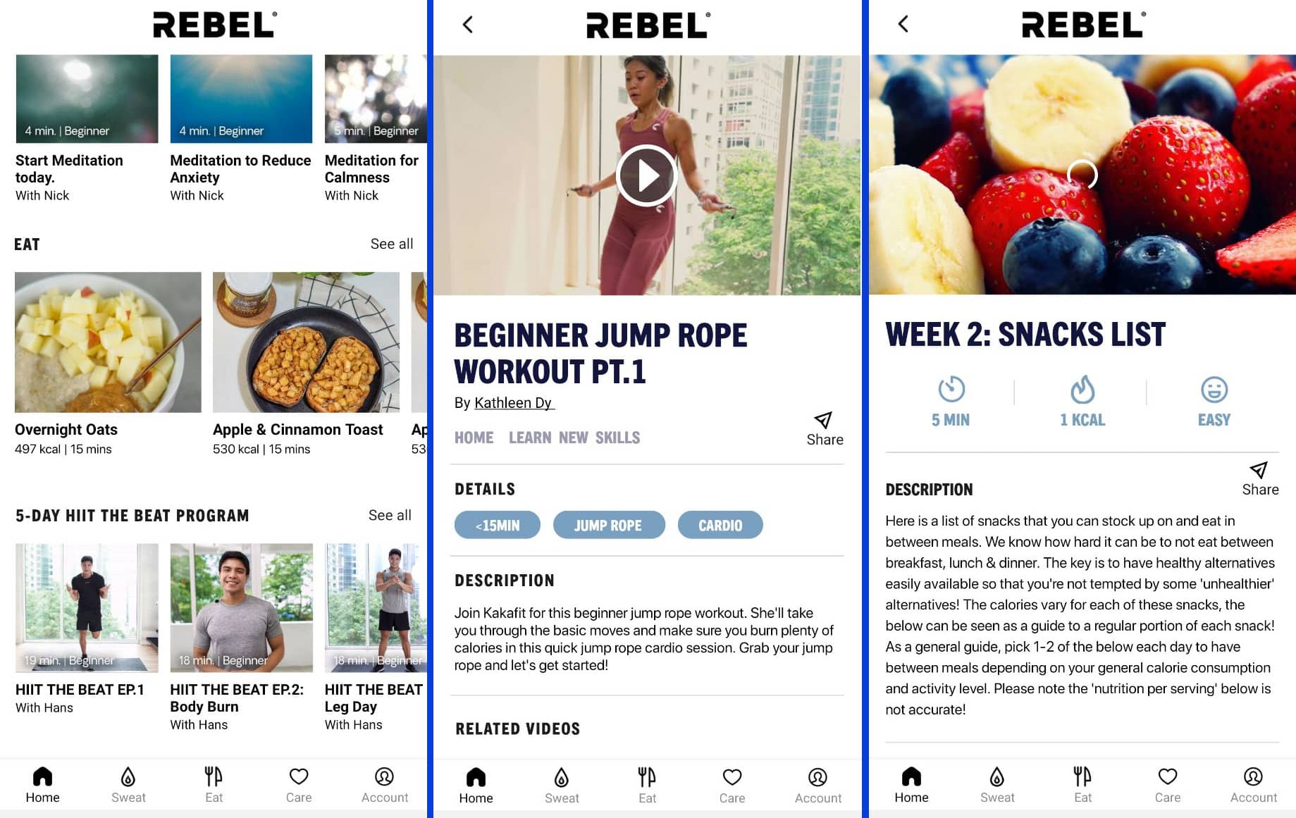 Here's A 30Day Fitness Program From Rebel, The New App By Nico Bolzico